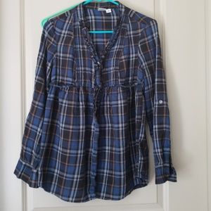 flannel maternity shirt